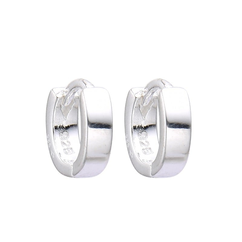 Argollas Lisas Gruesas 0,9cm Plata 925
