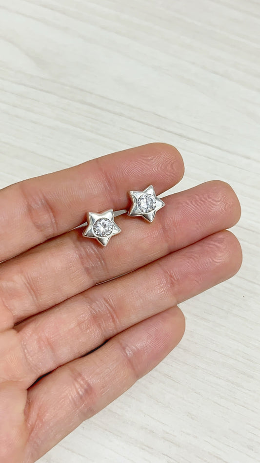 Zarcillos Estrellas Plata 925