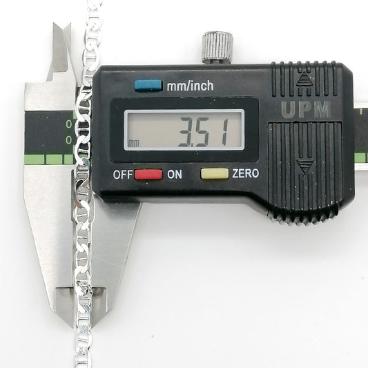 Pulsera tejido gucci plano 20cm - Plata 925