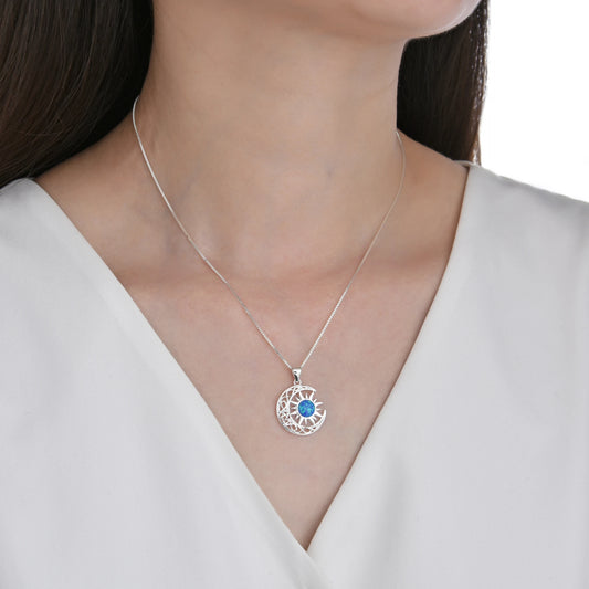 Dije Luna y Sol 1,8cm - Plata 925