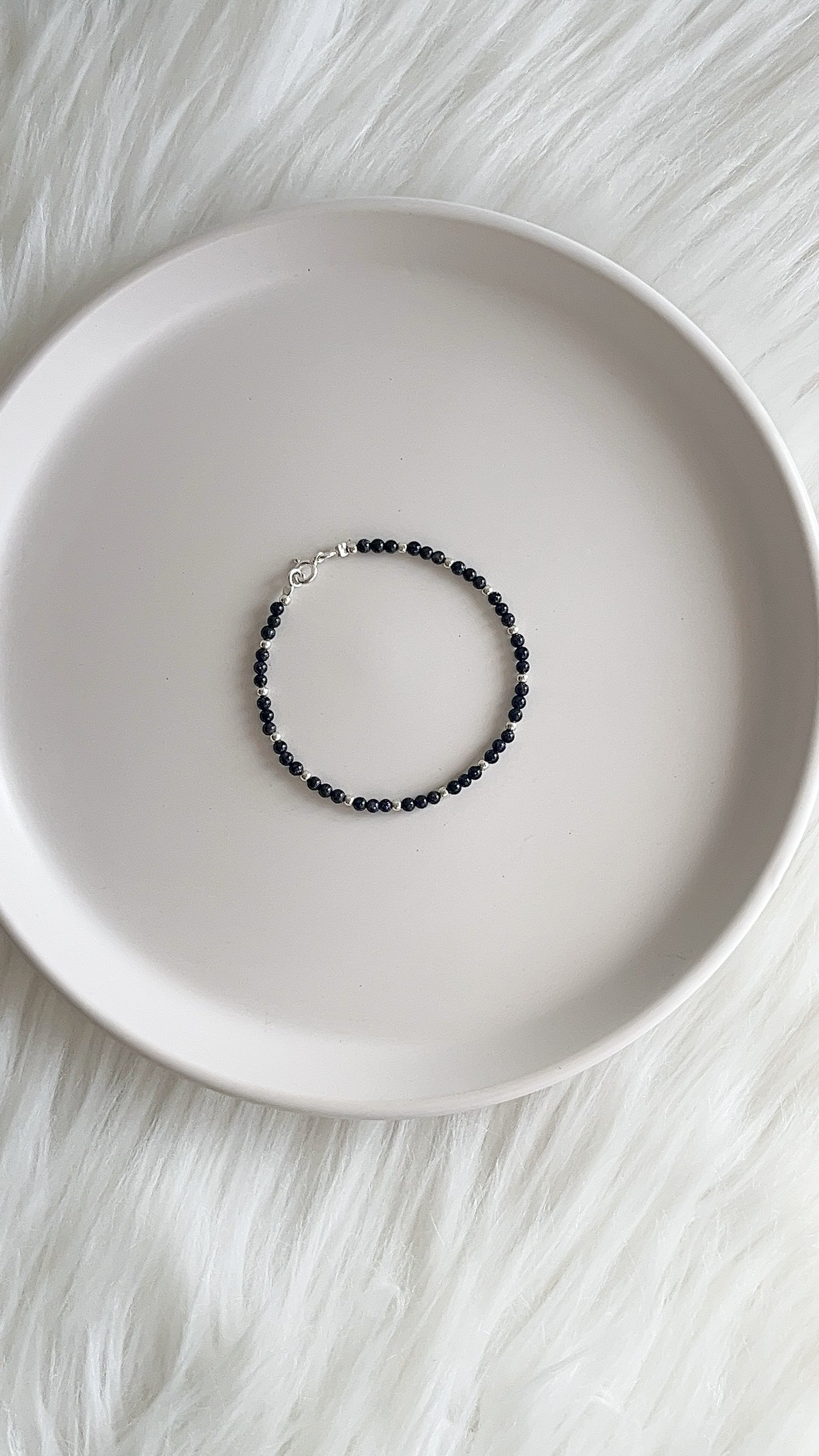 Pulsera Lluvia de Plata y Balines 18cm - Plata 925