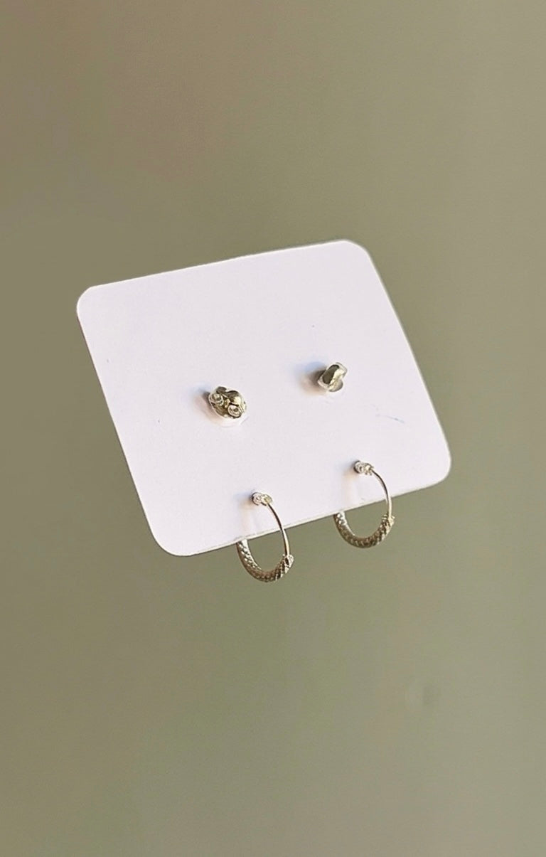 Set Abridores + Argollas 1,2cm - Plata 925