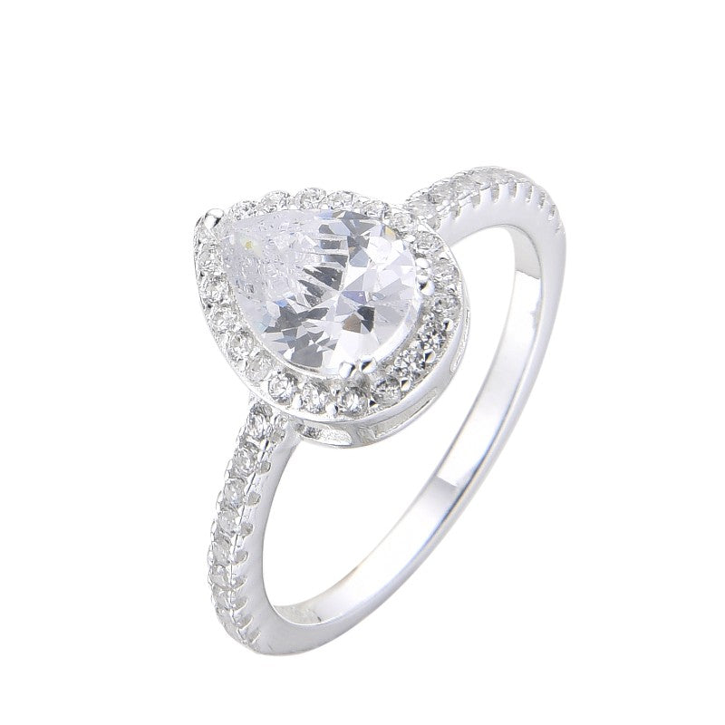 Anillo Gota Mediana Plata 925