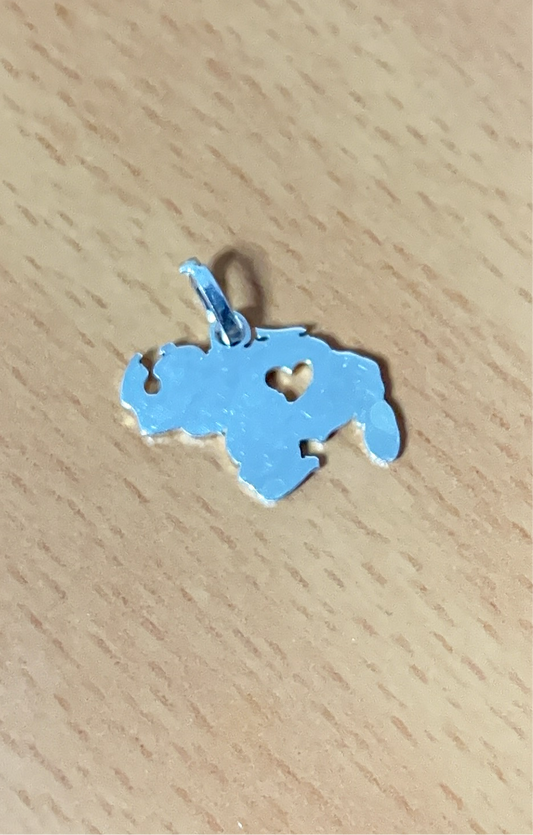 Dije Mapa de Venezuela 1,5cm Plata 925