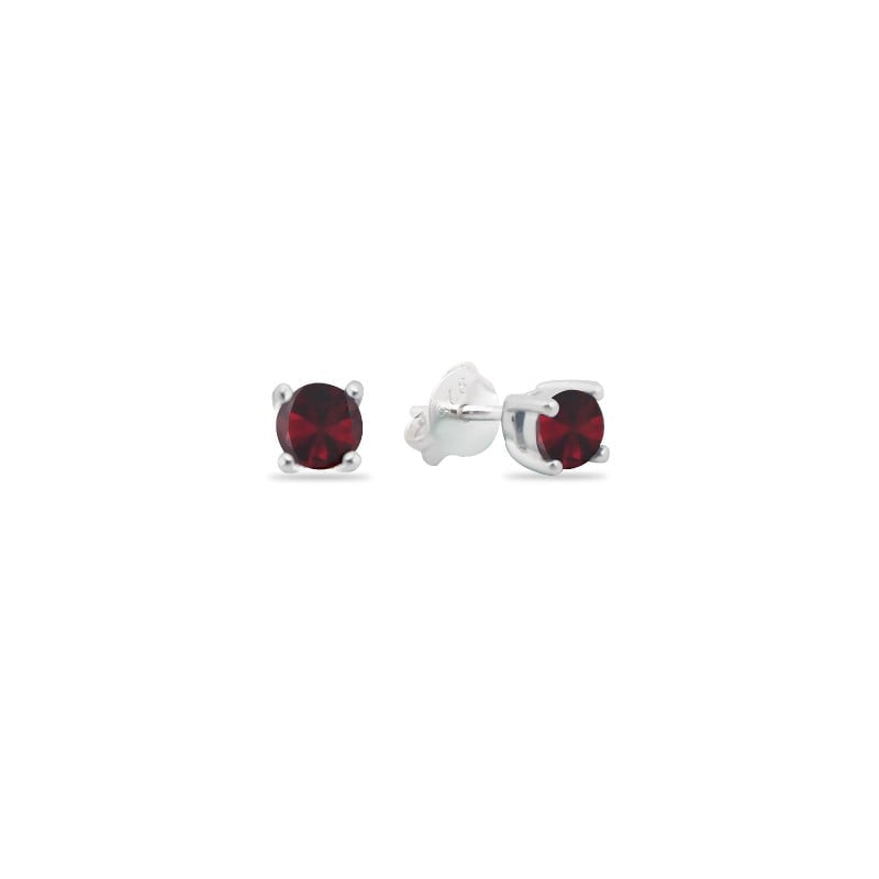 Zarcillos Zircones Cuadrados 3mm Plata 925