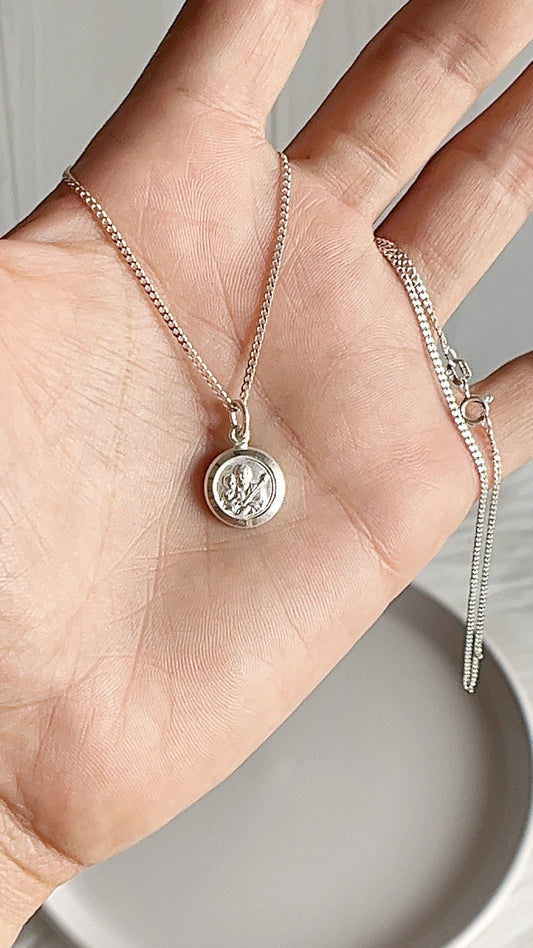 Cadena 40cm con San José 1,2cm- Plata 925