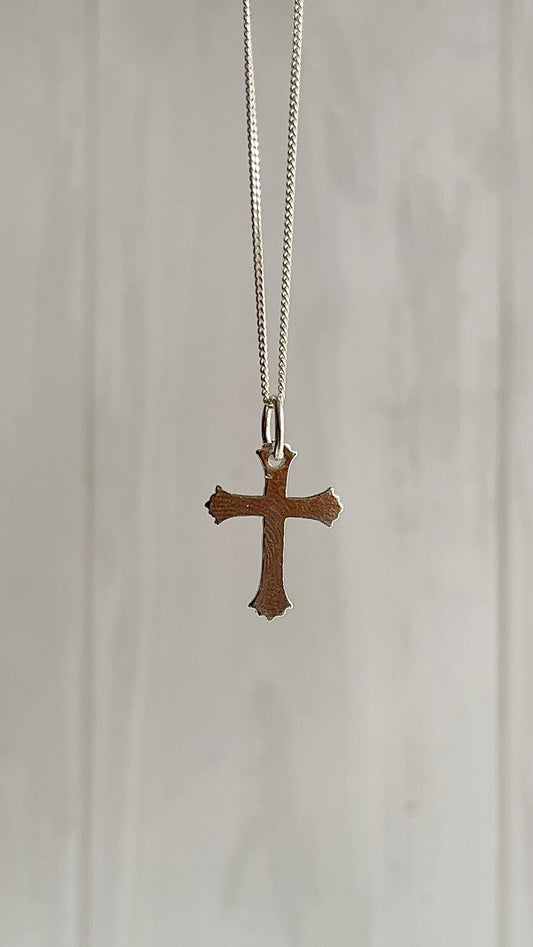 Cadena 40cm con Cruz 2cm - Plata 925