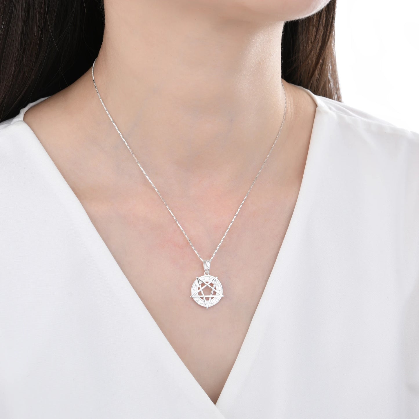 Dije Pentagrama 1,7cm - Plata 925