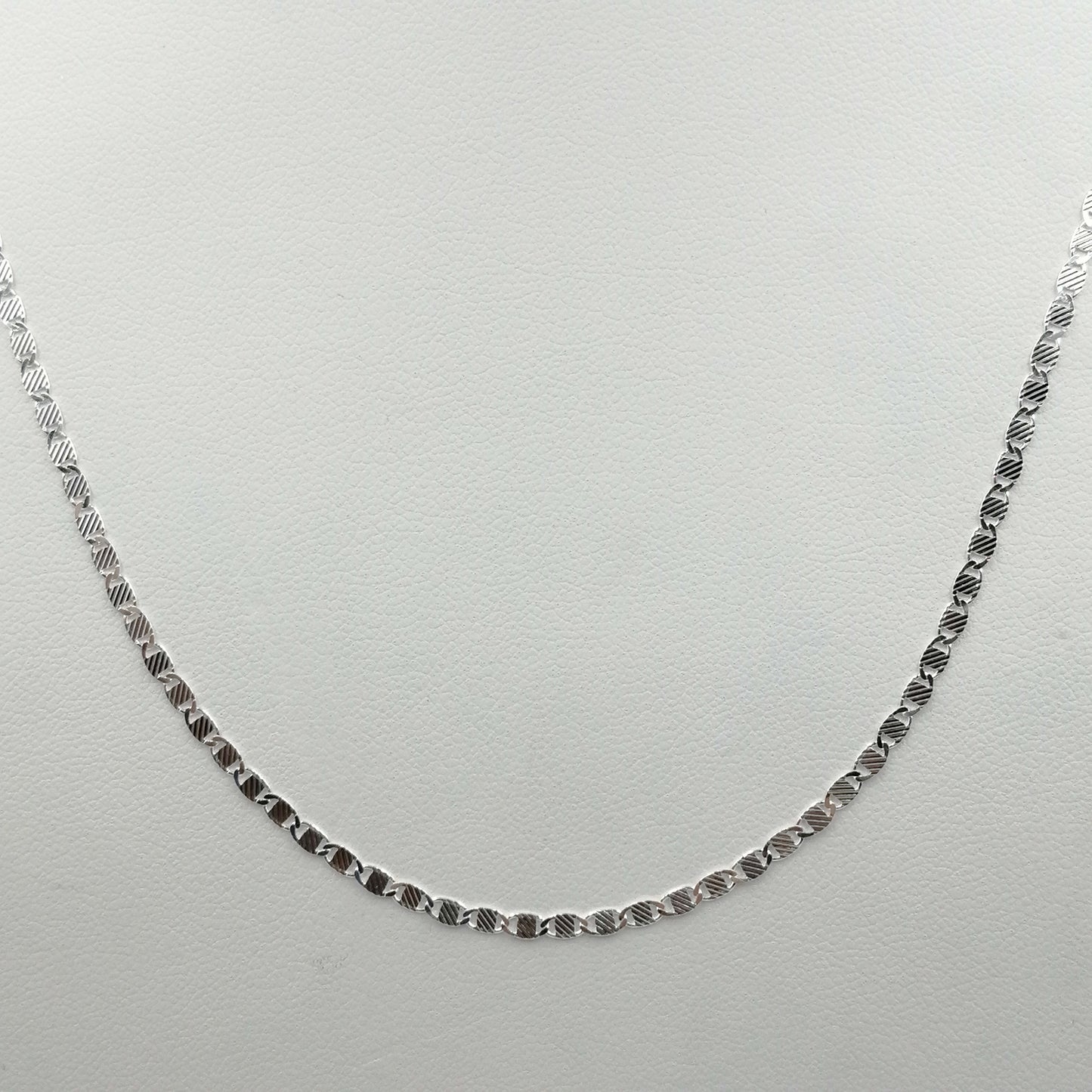 Cadena Plata Rayada 60cm