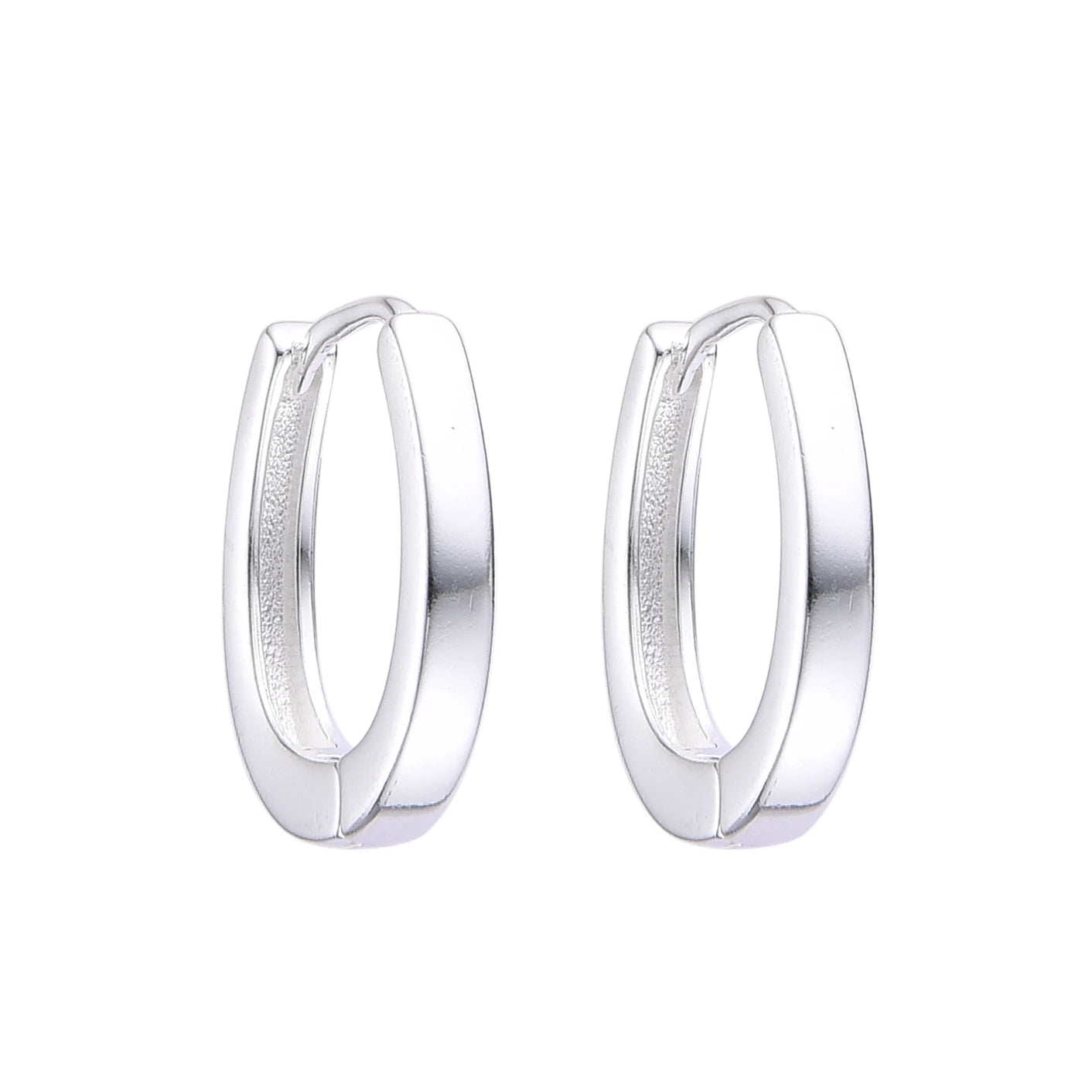 Argollas Forma Ovaladas 1,4cm Plata 925