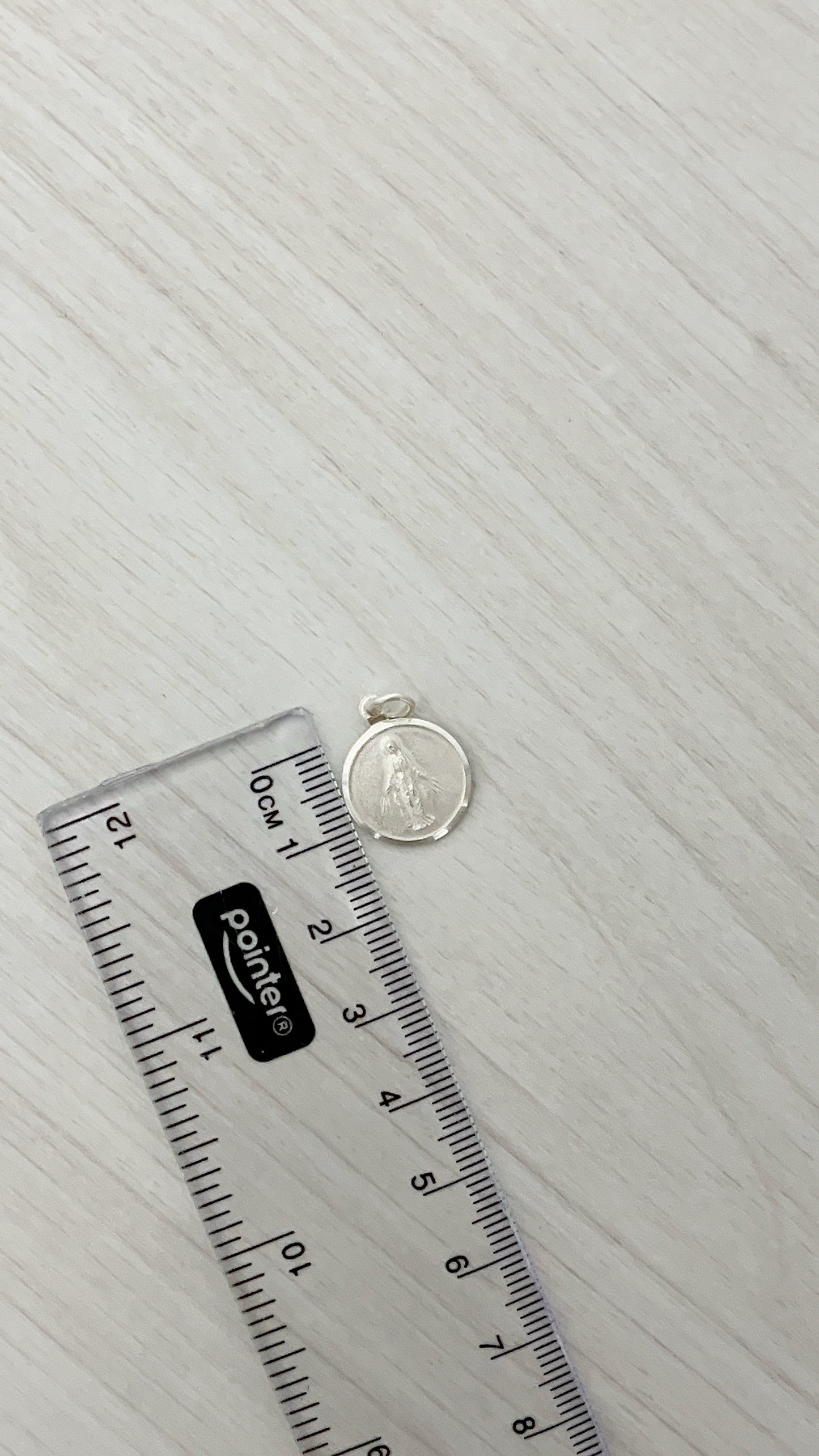 Dije Virgen de la Milagrosa Redonda Plata 925