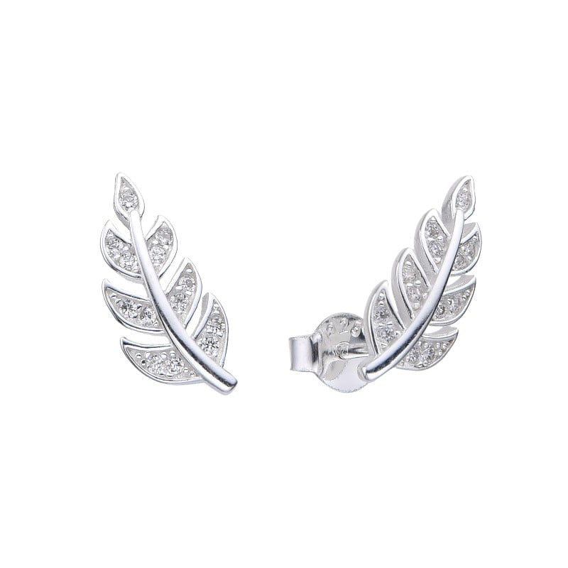 Zarcillos hojas 1,5cm plata 925