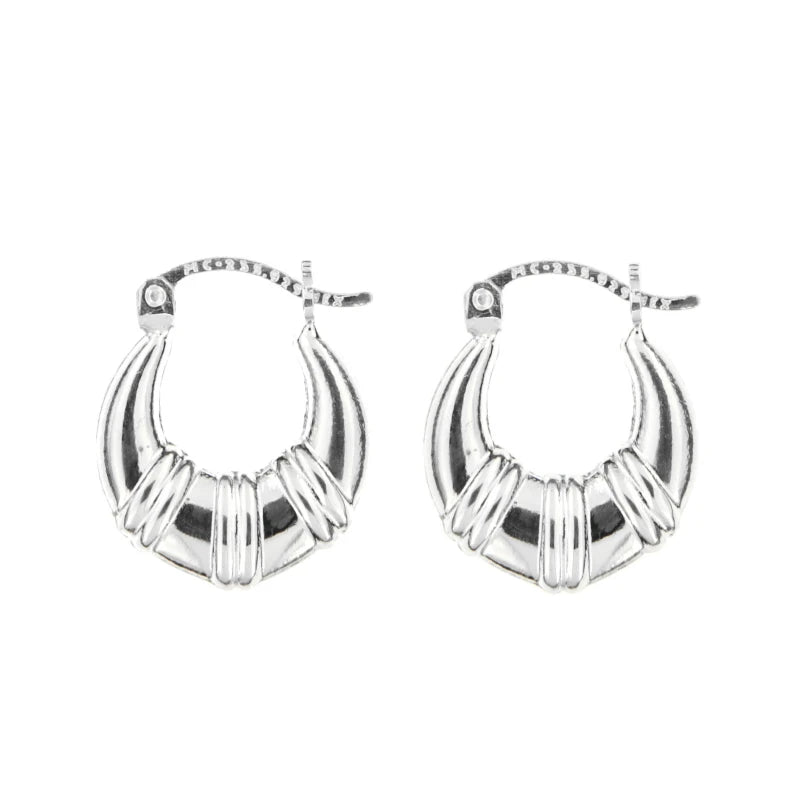 Argollas Elegantes Gruesas 1,4cm Plata 925