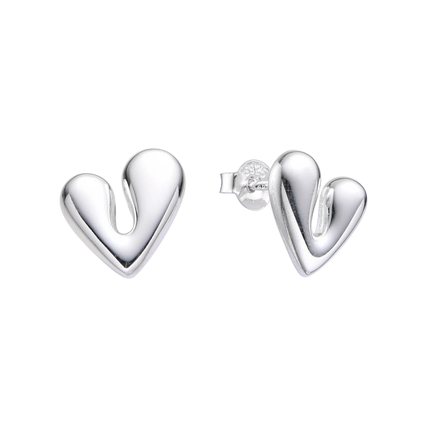 Zarcillos Corazones Plata 925