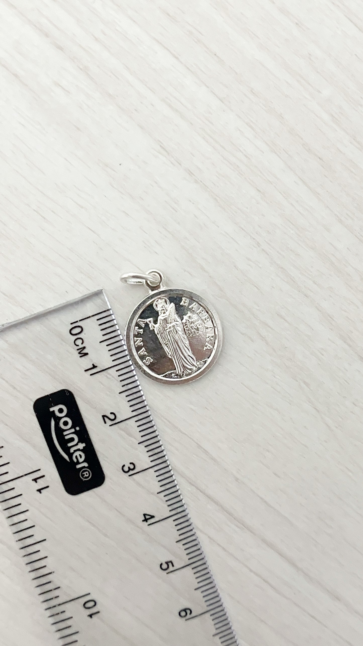 Dije Santa Barbara 1,8cm - Plata 925