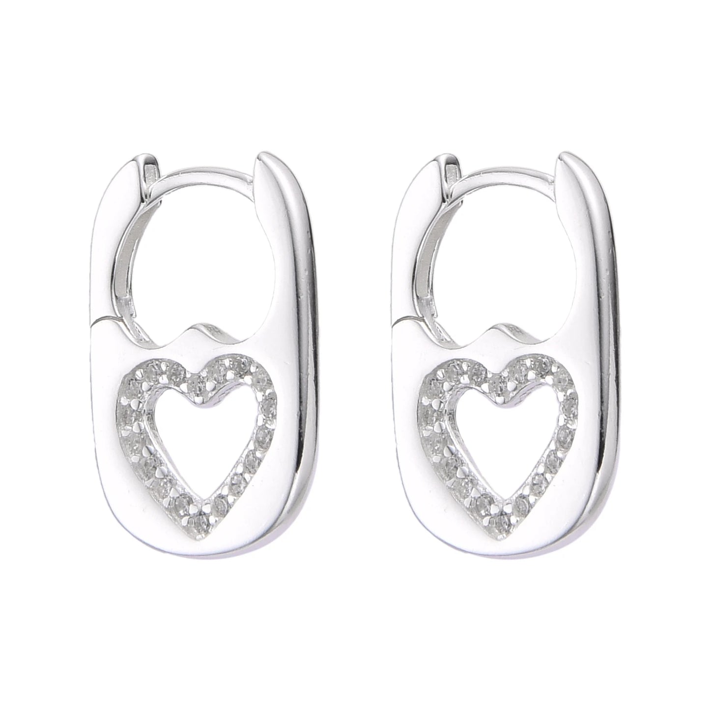 Zarcillos Tapas de Latas con Corazón Plata 925