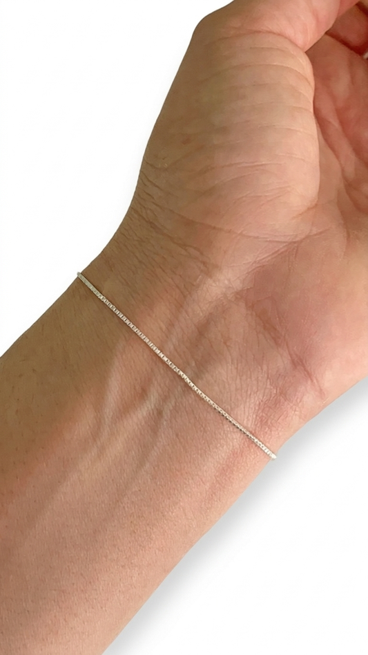 Pulsera Tejido Veneciana 20cm Plata 925