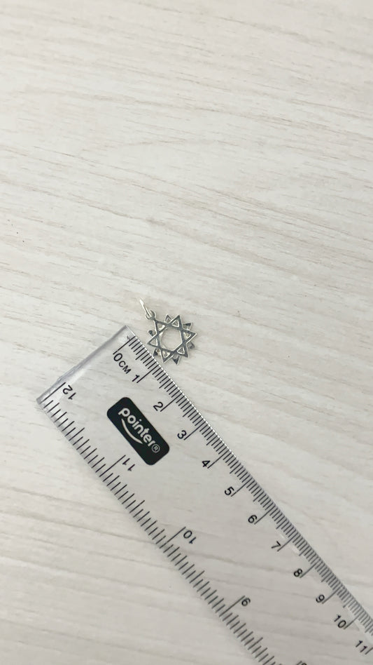 Dije Estrella 12 Puntas 1,5cm - Plata 925