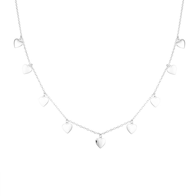 Choker 9 Corazones lisos 40cm