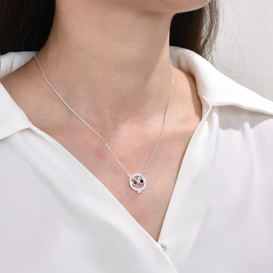 Gargantilla Búho 45cm 45cm Ajustable - Plata 925