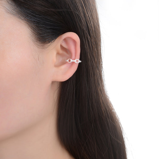 Ear Cuff Eslabones Plata 925