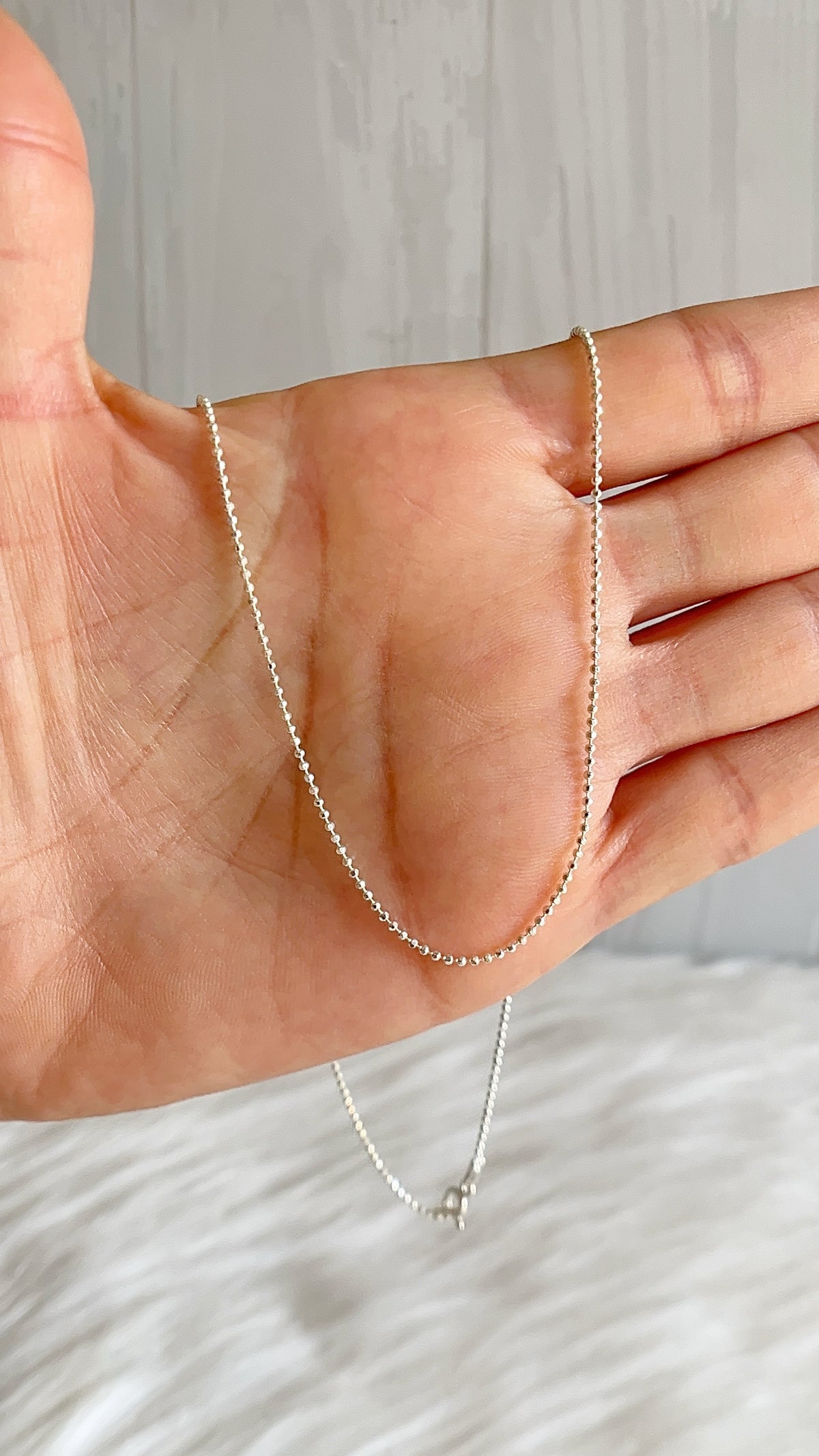 Cadena 40cm, 45cm y 50cm Bolitas Diamantadas - Plata 925