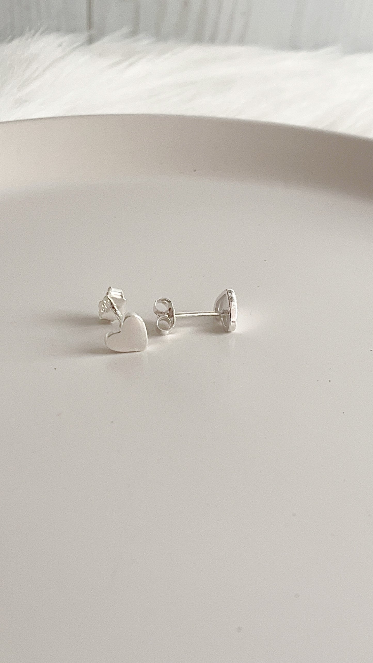Zarcillos Corazones 7mm - Plata 925