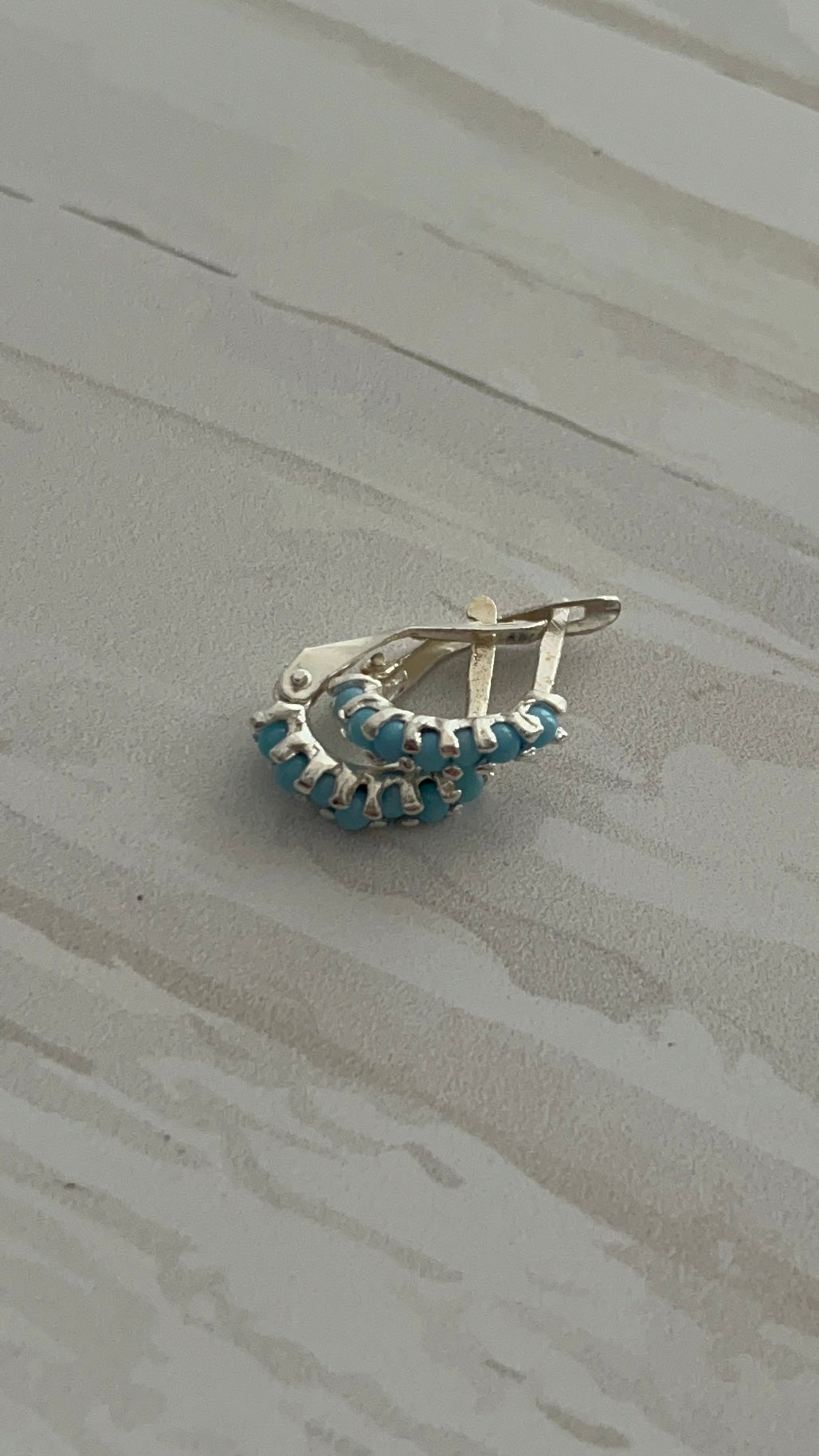 Argollas con piedras de Colores Plata 925 Nacional