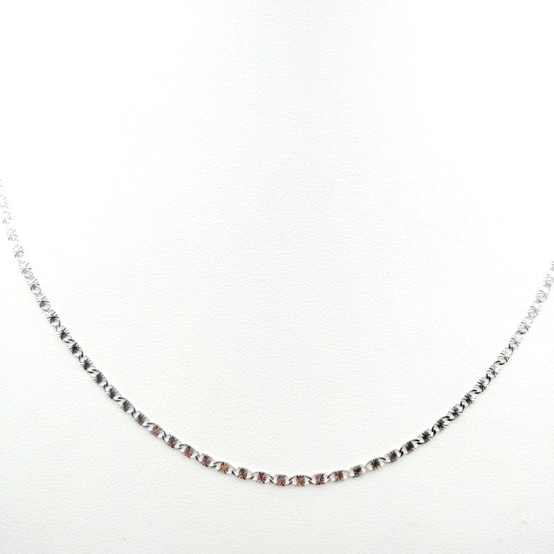 Cadena tejido espejo rayado 2mm 50cm