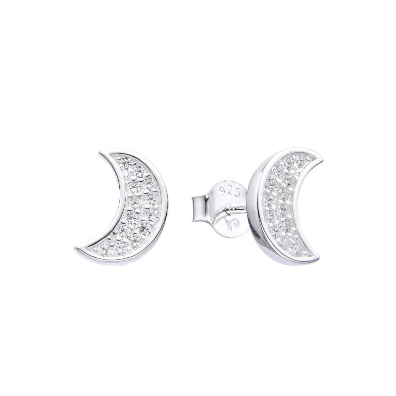 Zarcillos Lunas de Cristales Plata 925