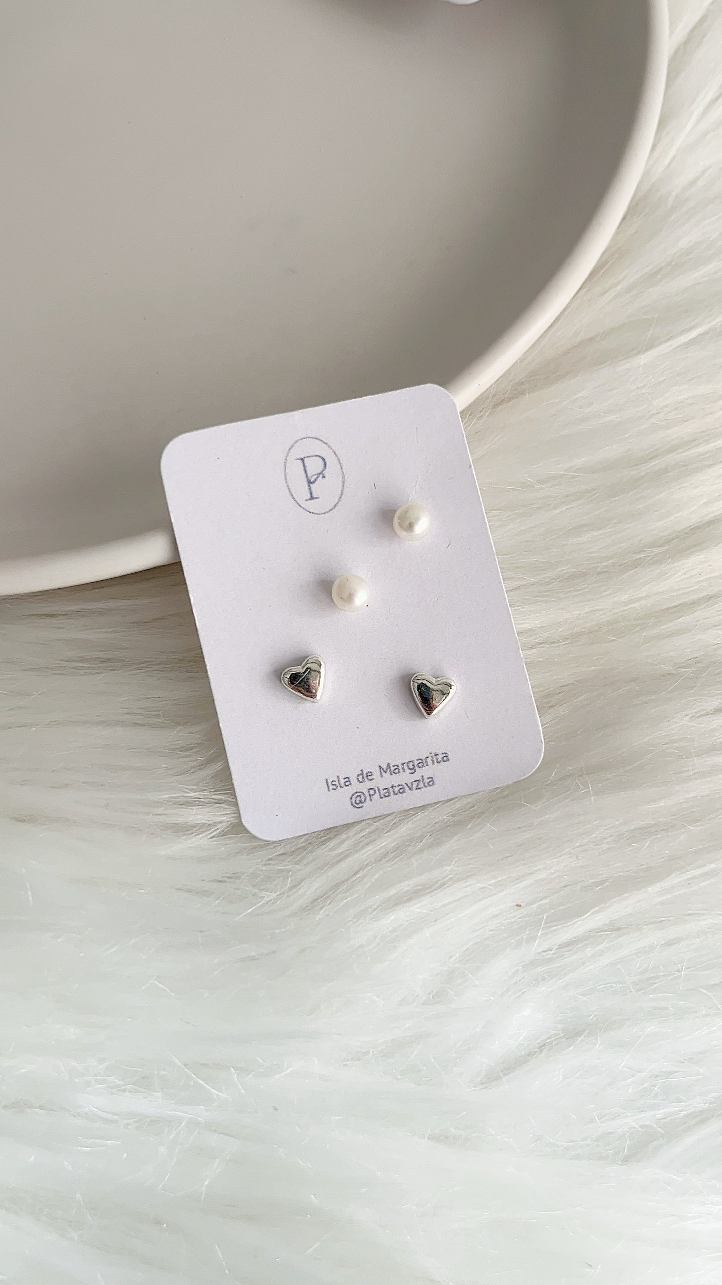 Set 2 Pares de Zarcillos - Plata 925