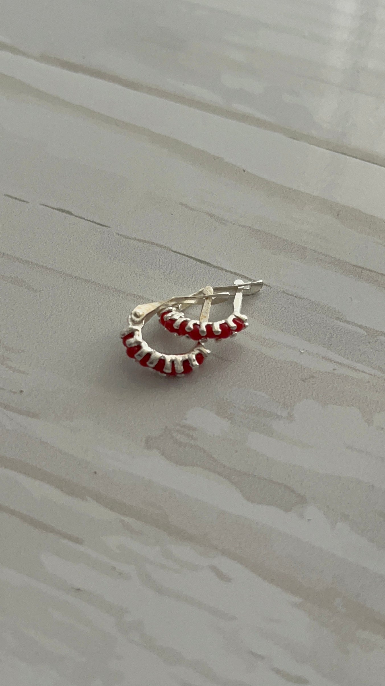 Argollas con piedras de Colores Plata 925 Nacional