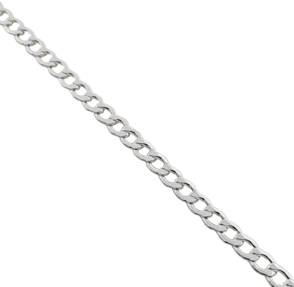 Cadena Grumet Hueca 55cm 5mm Plata 925