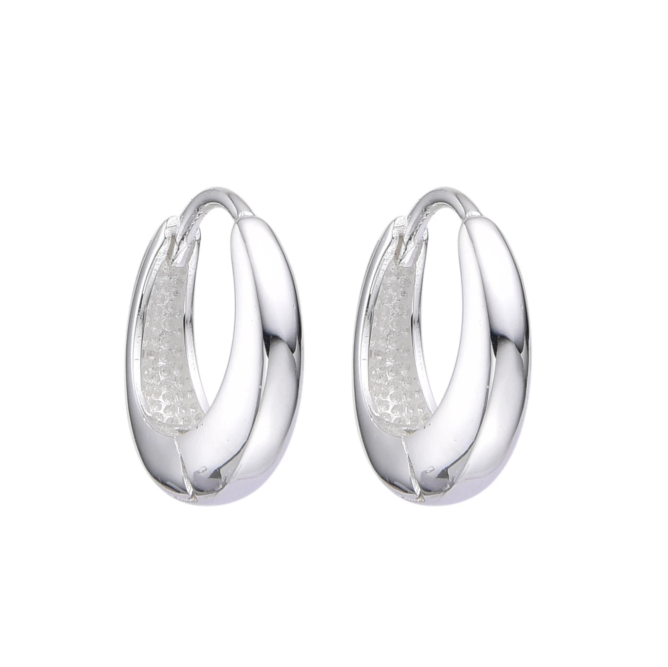 Argollas Lisas Gruesas 1,2cm Plata 925