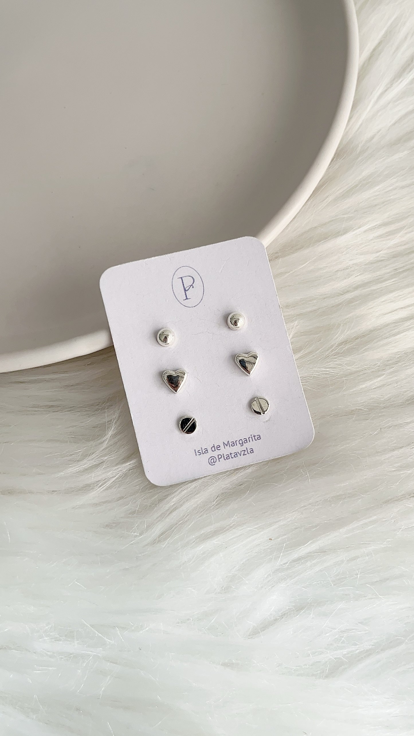 Set 3 Pares de Zarcillos - Plata 925