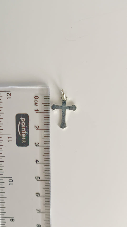Cruz Lisa Plana Plata 925
