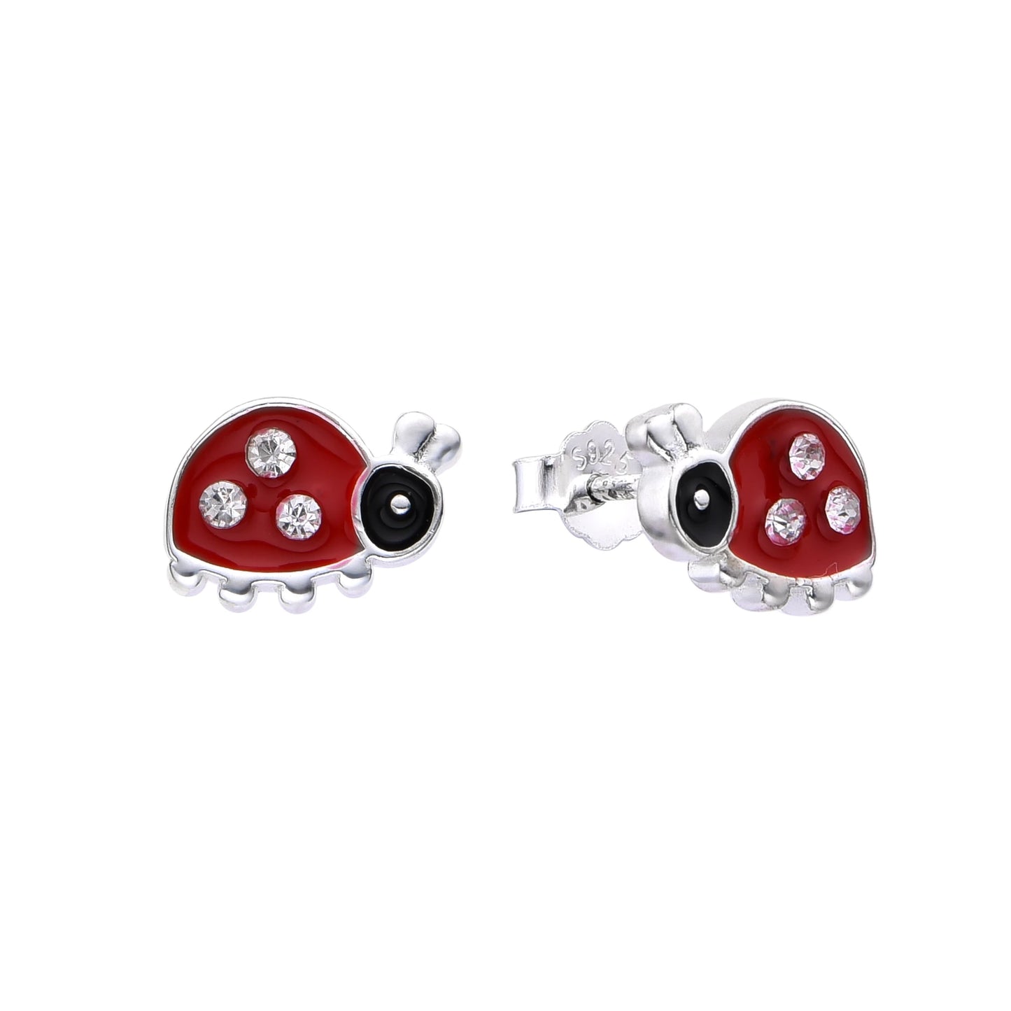 Zarcillos Mariquita Plata 925