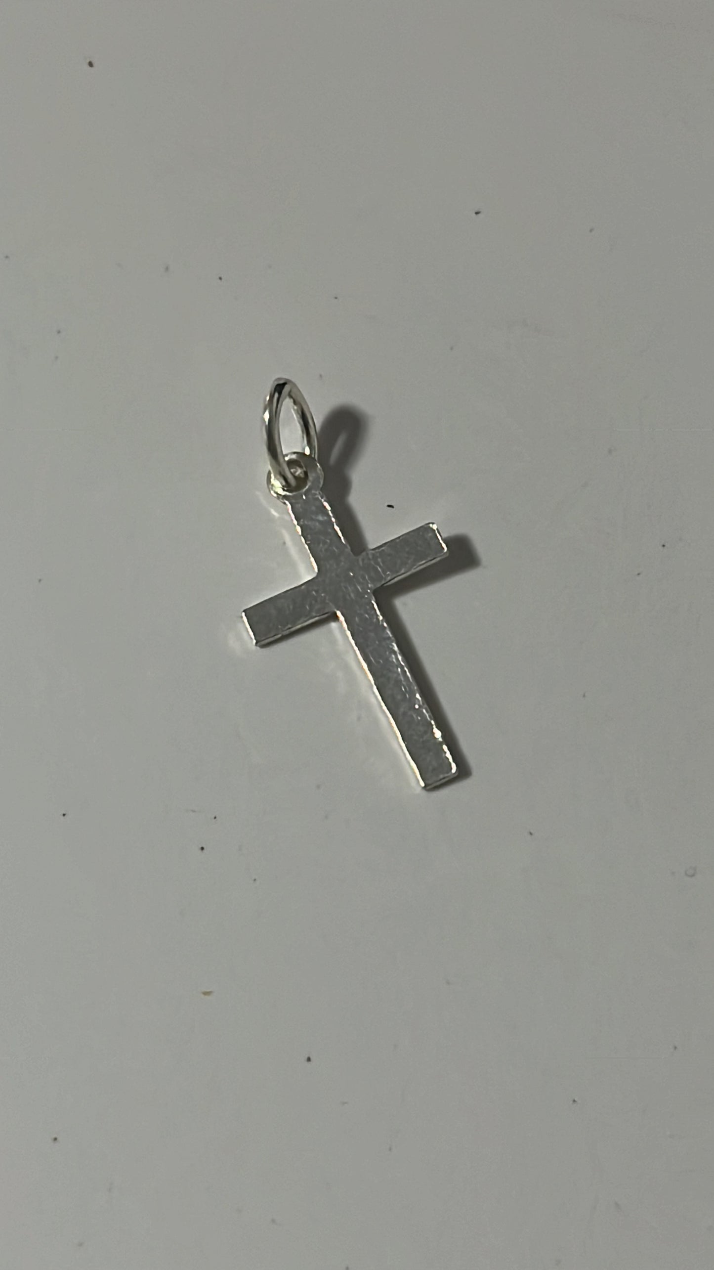 Cruz Plana Lisa 2cm - Plata 925