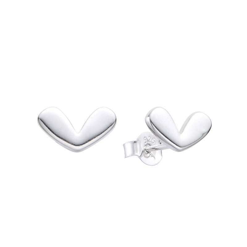 Zarcillos Corazones Lisos Plata 925