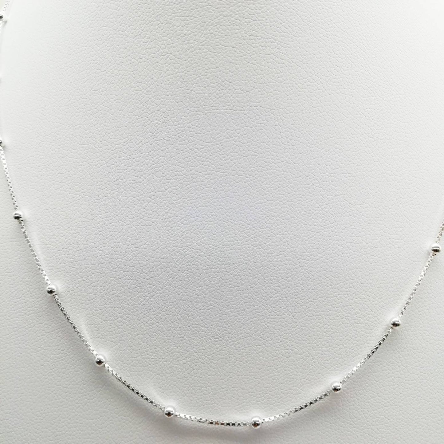 Cadena Tejido Veneciana Bolitas 2.5mm 40cm - Plata 925