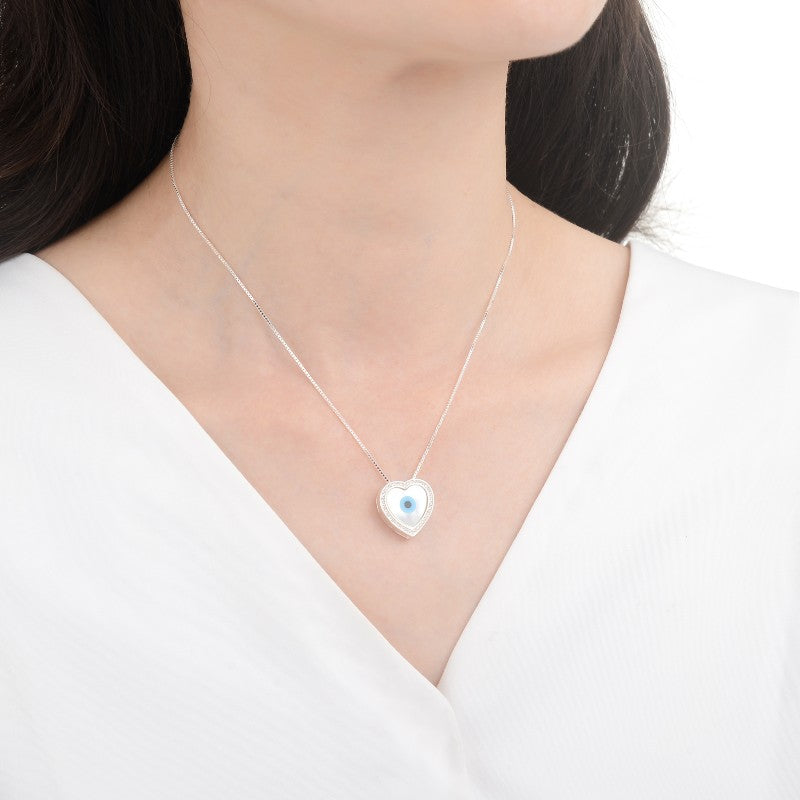 Cadena Dije de Corazón de ojo