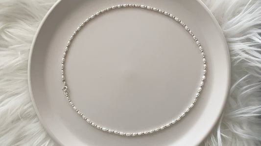 Gargantilla Perlas y Balines 42cm - Plata 925