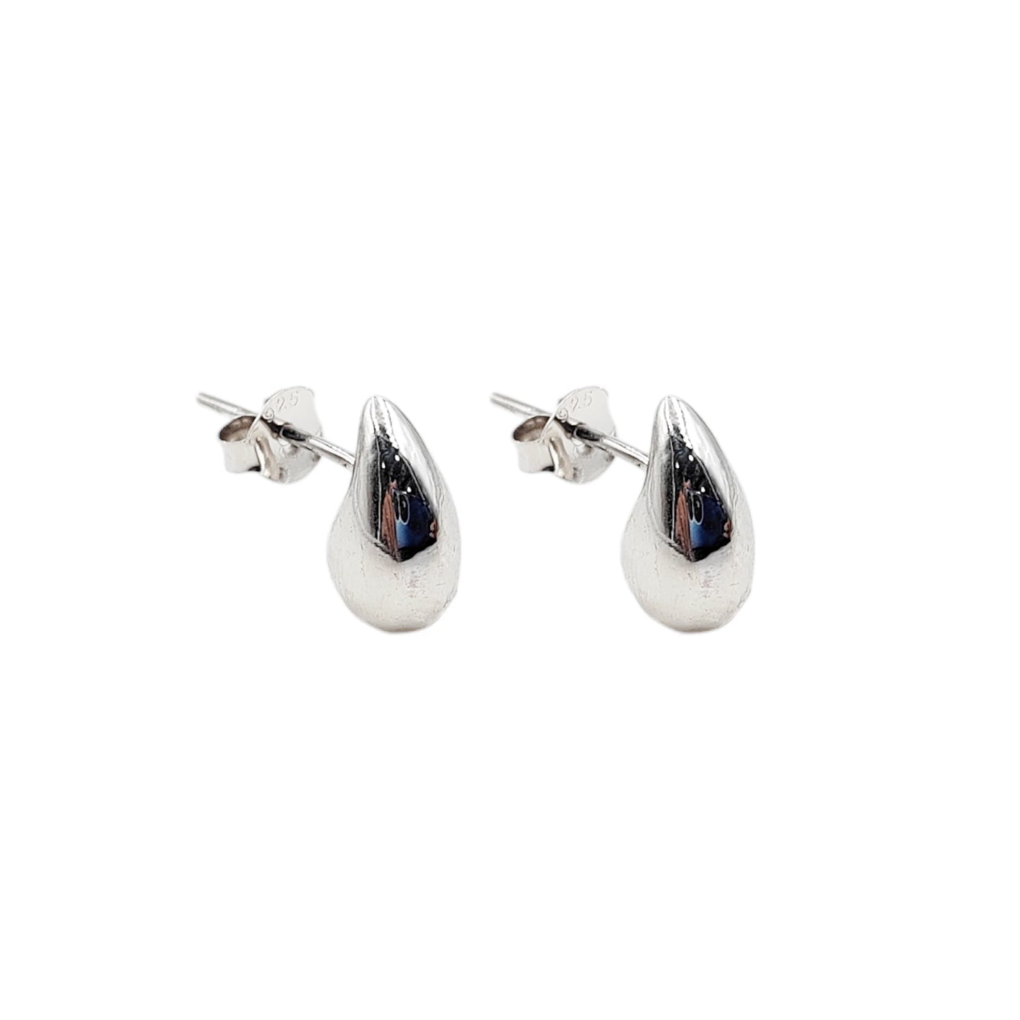 Zarcillos Gotas Gordas Peq Plata 925
