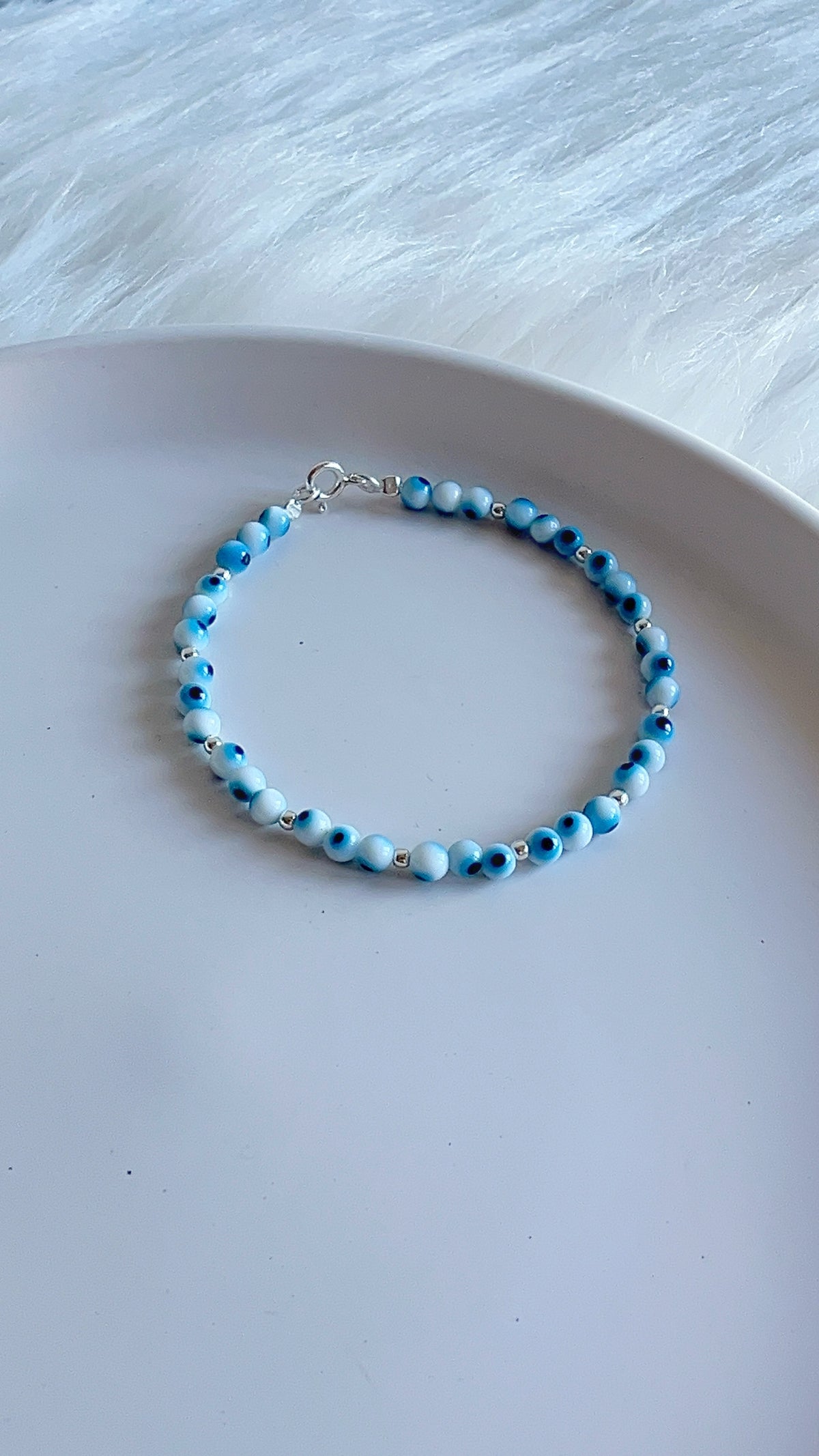 Pulsera Ojos y Balines 17,5cm - Plata 925