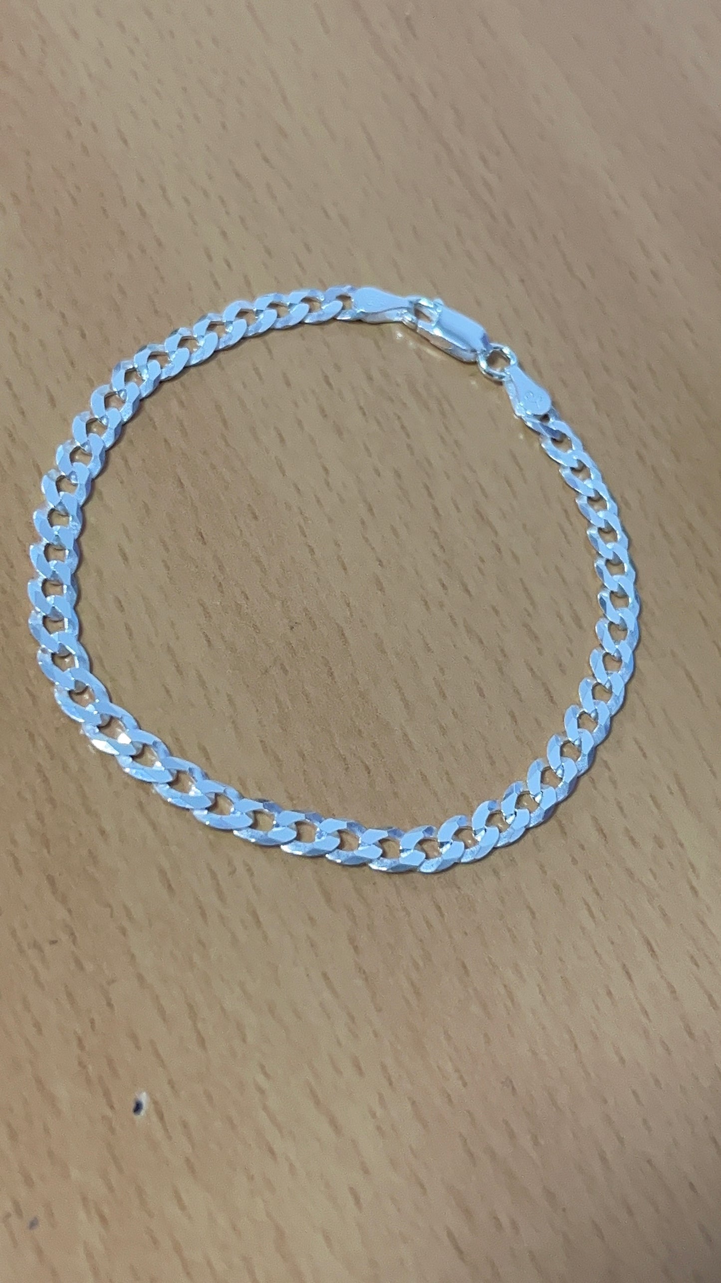 Pulsera Tejido Grumet 20cm 5mm Plata 925