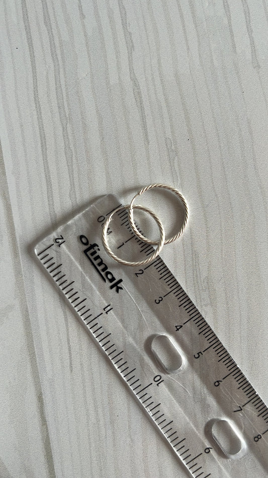 Argollas Rayadas Plata 925