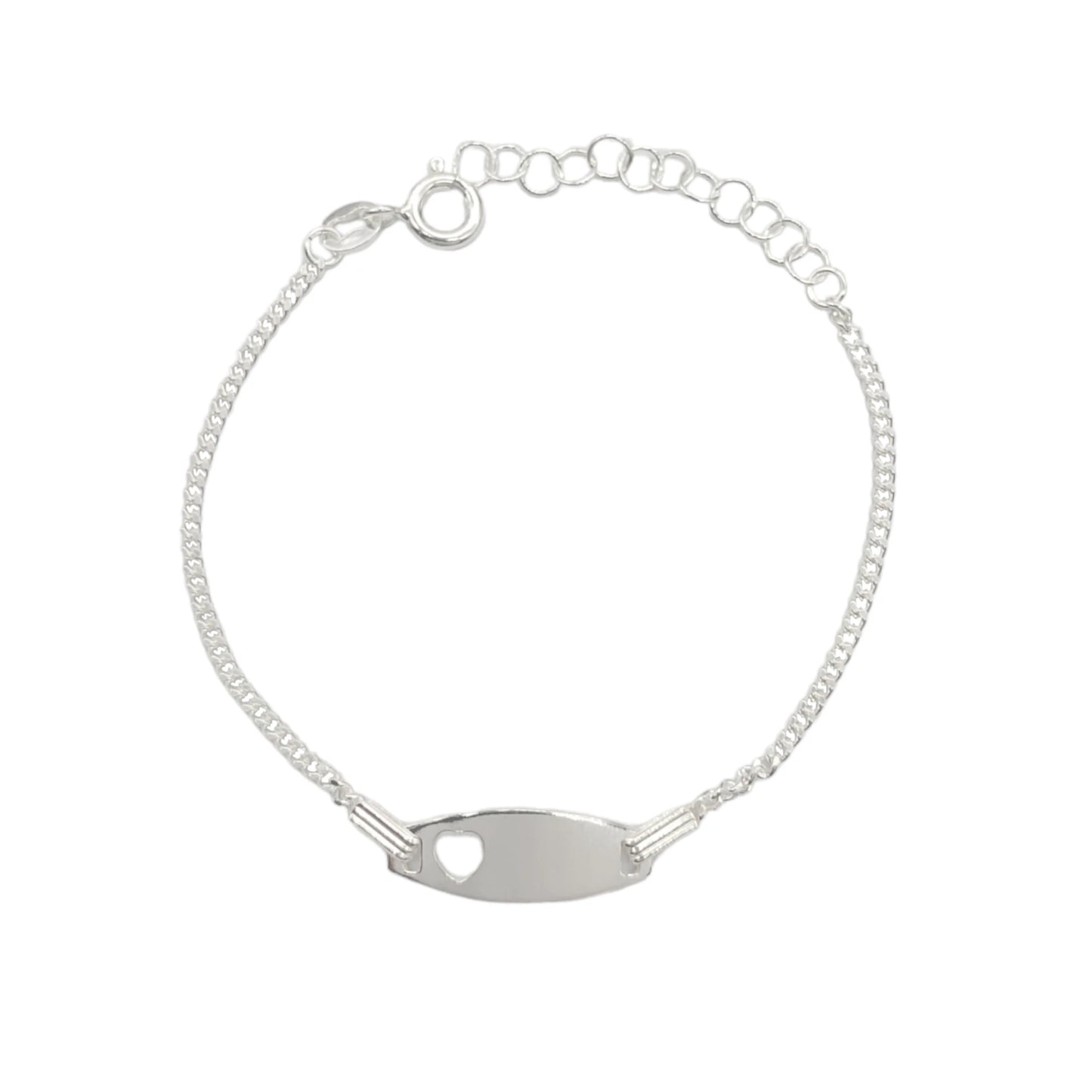 Esclava Tejido Grumett Corazon 15cm Plata 925