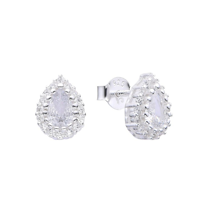 Zarcillos Lágrimas Cristal Plata 925