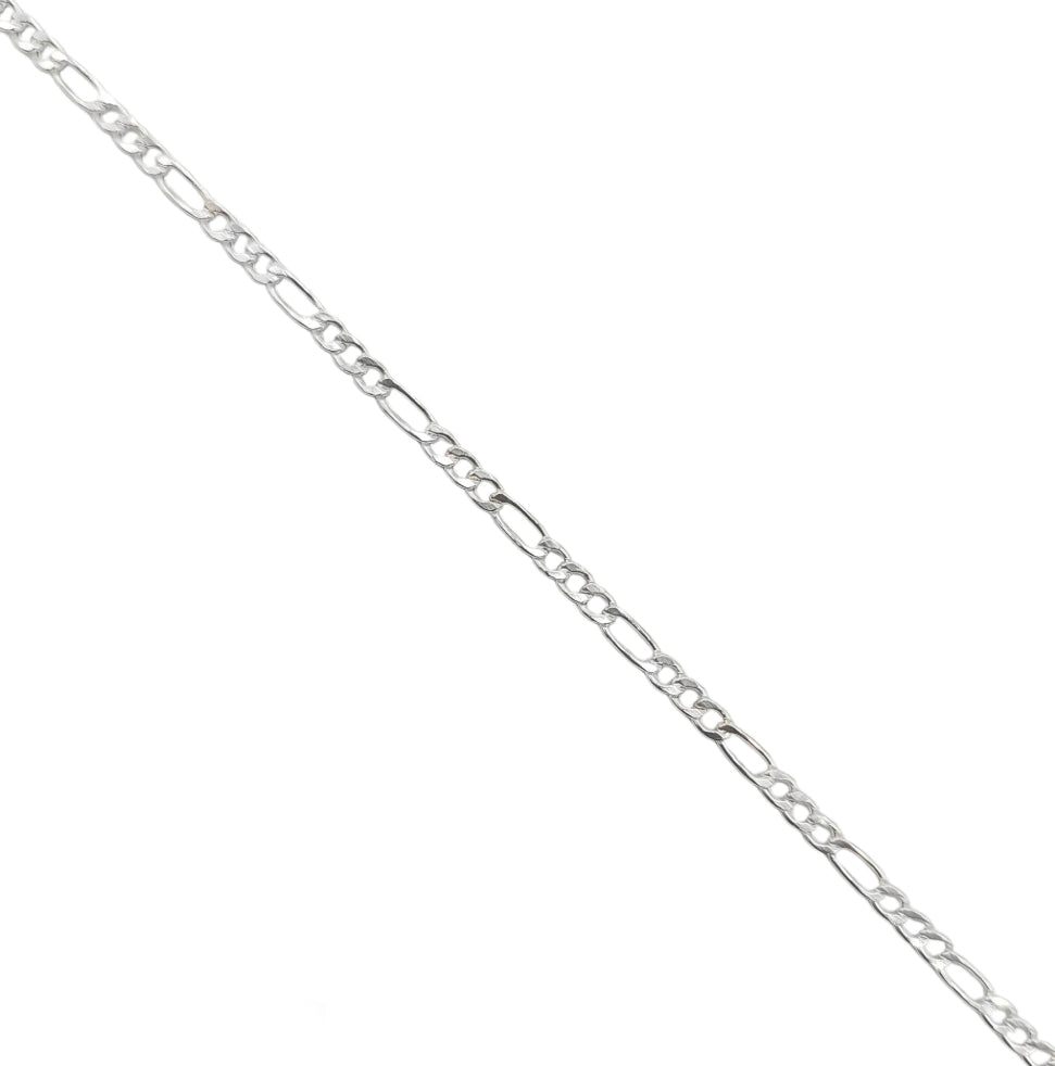 Cadena Tejido Fígaro 3x1 60cm Plata 925