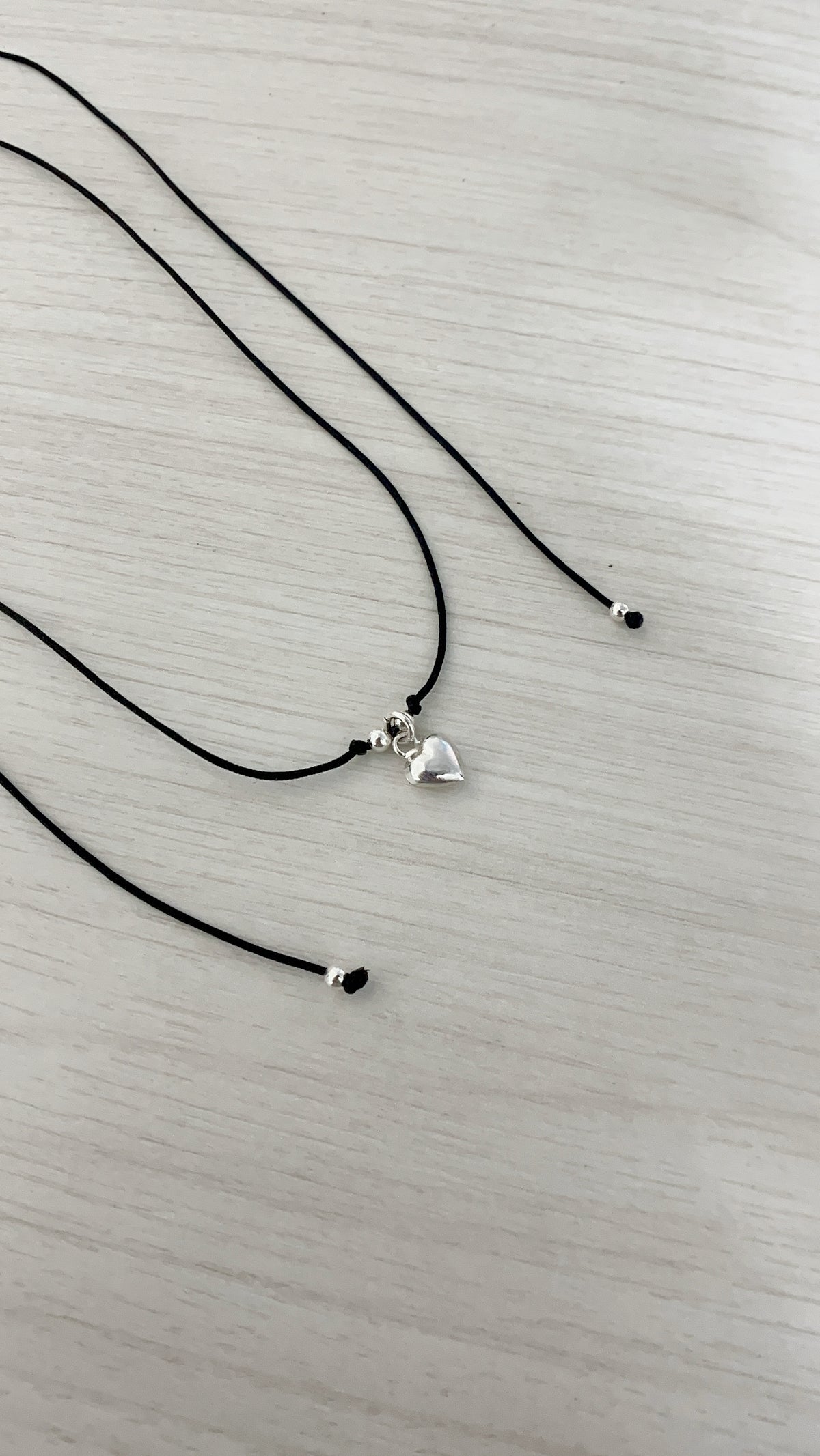 Gargantilla con Corazon - Ajustable - Plata 925